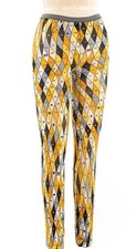 Emilio Pucci 1960s Vintage Harlequin Print Tights Retro Size B Nylon