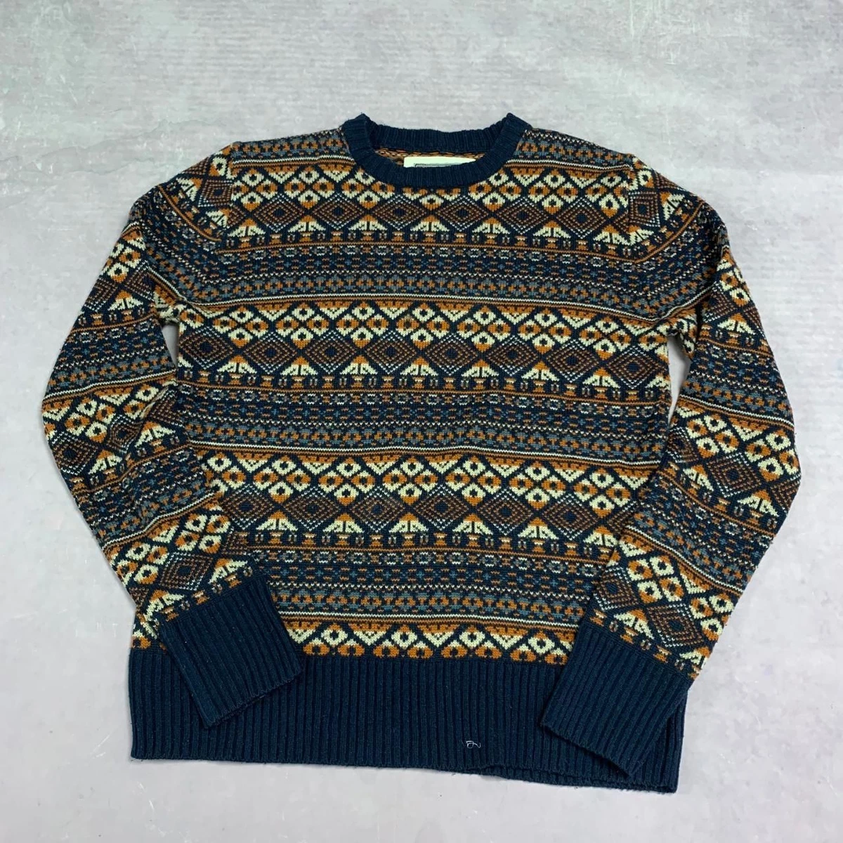 Jersey Navideño Para Hombre Brave Soul - Diseño Fairisle Con Pompones Y Bordados
