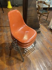 SET 4 Sedie impilabili DSS, Charles and Ray Eames, Herman Miller, fibra di vetro