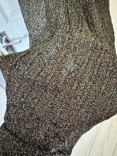 ZARA BLACK GOLD KNIT METALLIC THREAD DRESS SIZE S 10 12 14 SPECIAL ED BLOGGERS - Picture 10 of 20