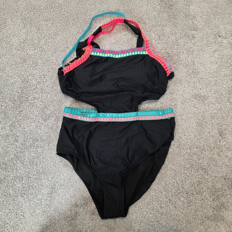 Beach Lingo Kids' Cutout Embroidered One Peace XL 16 - Image 3 of 4