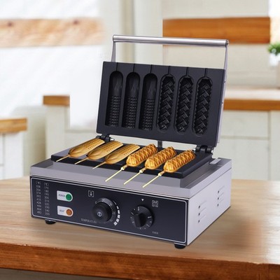 Commercial Electric Waffle Maker Hot Dog French Muffin Machine Corn Dog Maker US
