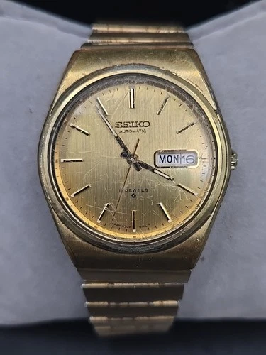 Seiko Automatic 36mm Gold Day/Date Male Watch 6309-8120