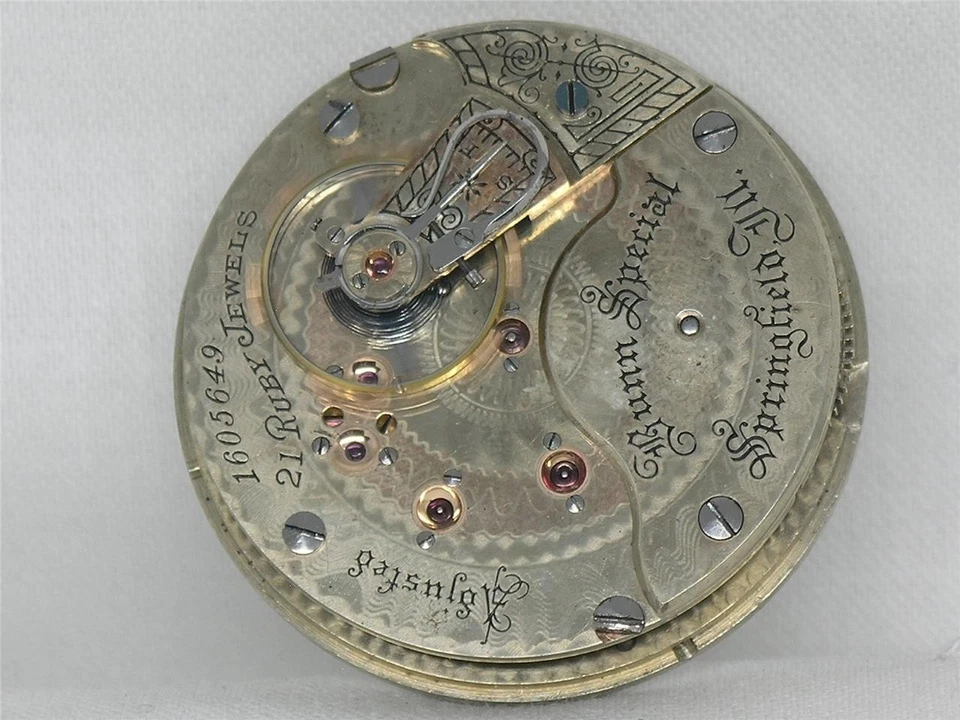 18S ILLINOIS BUNN SPECIAL RAILROAD 21 JEWEL TUTONE NICKEL POCKET WATCH, RUNNING! - Image 3 of 4