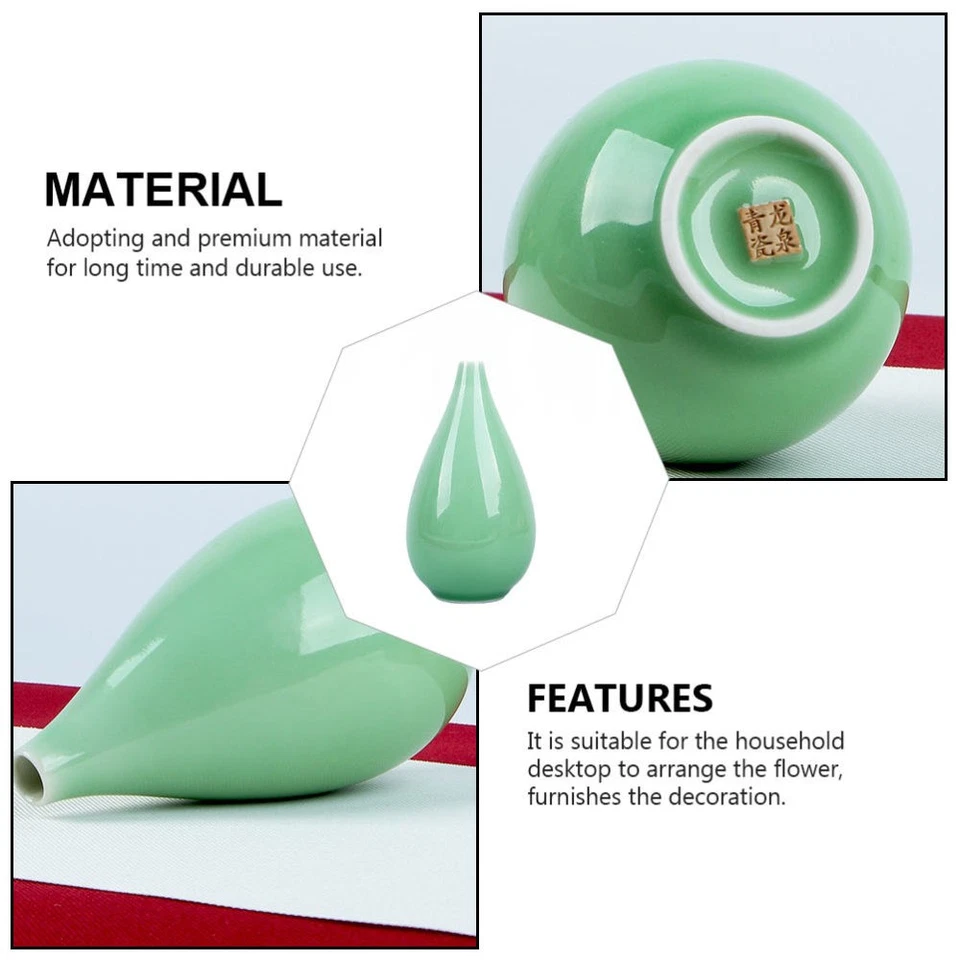 Blumenvase Schmal Porzellanvase Einfacher Stilvase Blumenanordnung - Bild 3 von 4