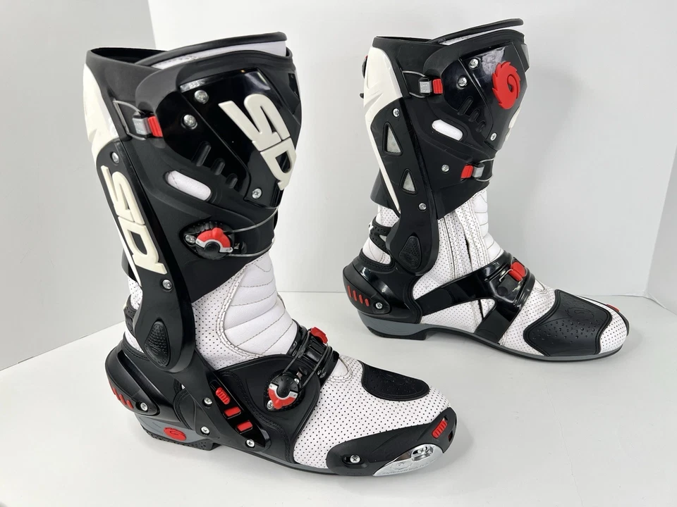 Botas de motocicleta Sidi Vortice Air bicicleta de calle carreras blancas para hombre 11 EE. UU. / 45 UE Foto 3 de 4