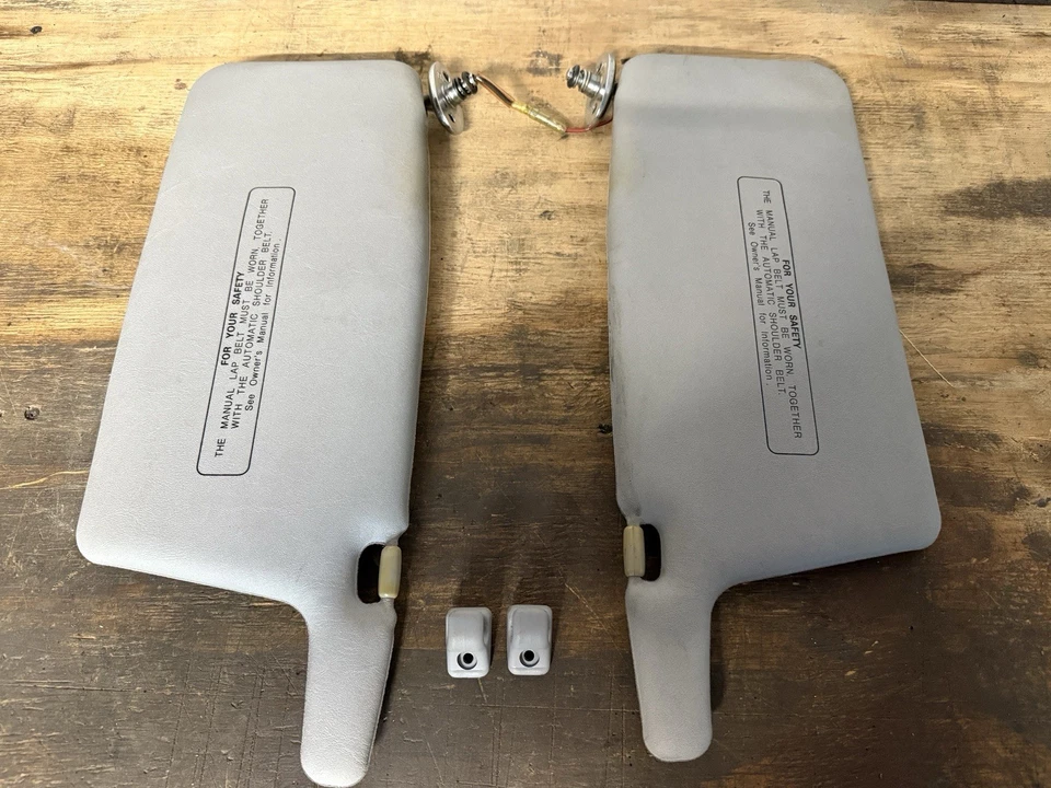 Juego de parasol gris con clip para Honda Accord 1990-1993 lado conductor pasajero Foto 3 de 4
