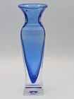 MCM Vintage Flavio Poli Murano Blue Sommerso Art Glass Vase