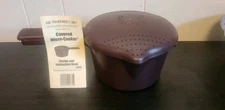 Pampered Chef Small Micro Cooker #2775 Microwave Rice Steamer 4 Cup Paperwork 