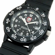 LUMINOX XS.3001.F Navy Seal 3000 Black Carbonox Rubber Quartz Men's Wristwatches