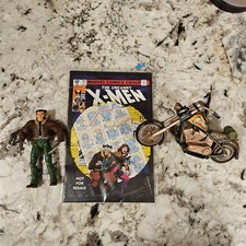 Marvel Legends Logan Legendary Riders Series Wolverine & Motorcycle 2005 EUC