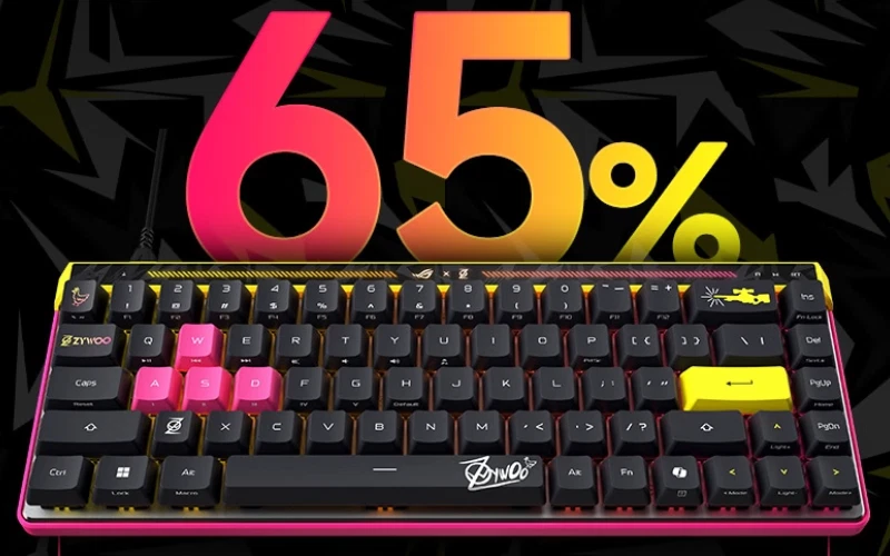 ASUS ROG FALCHION Ace HFX ZywOo Wired RGB Gaming Mechanical Keyboard 65 Key - Image 3 of 3