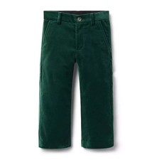 NWT New With Tags Boys Size 5 JANIE  JACK Green Velvet Pants Holiday Lined