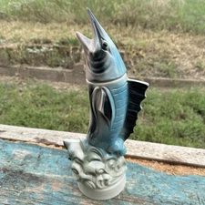 Jim Beam Decanter 1957 MARLIN SAILFISH Regal China Beach Waves Fishing Man Cave