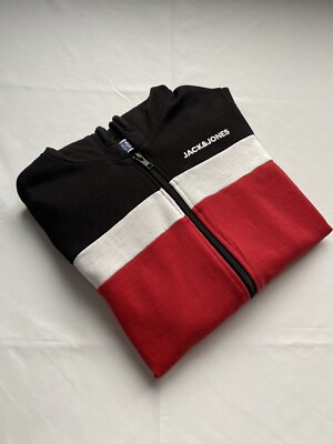 Jack & Jones Herren Hoodie mit Reißverschluss XS Rot