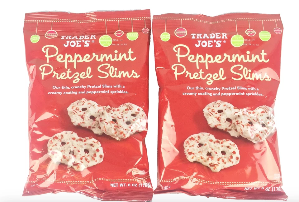 Paquete de 2 Pretzel de menta Trader Joe's Slim 6 oz cada paquete total 12 oz envío gratuito Foto 3 de 3