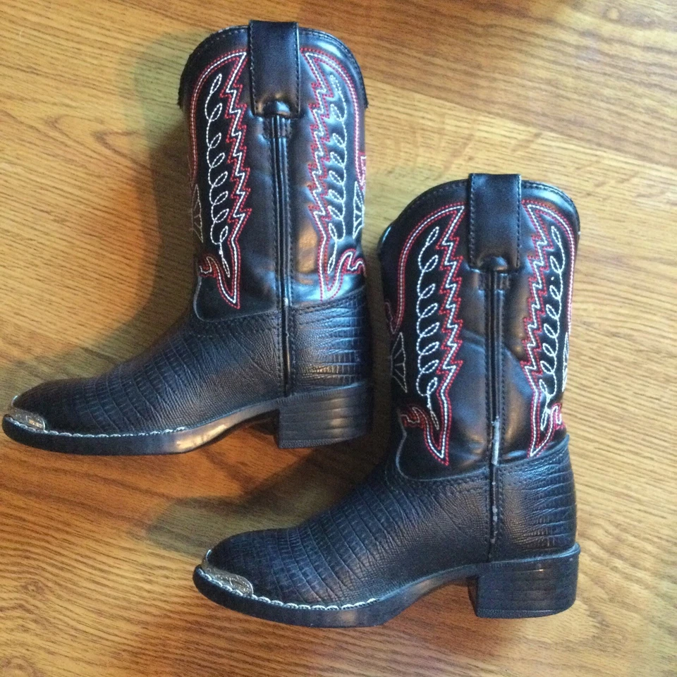 Botas ocidentais masculinas Durango BT840 estampa de lagarto preto tamanho 10.5D - Imagem 3 de 4