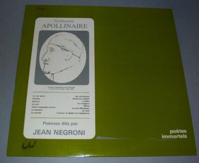 Guillaume APOLLINAIRE * Gedichte von Jean NEGRONI * LP 33t Vinyl