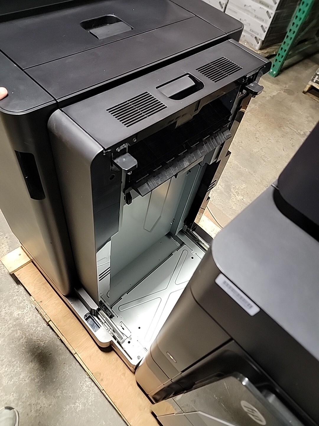 HP LaserJet Enterprise Flow Mfp M830 Workgroup printer w/staple stacker