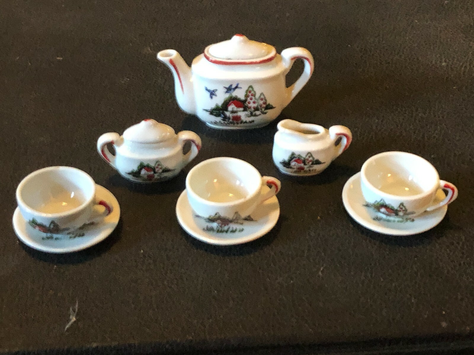 RARE! VINTAGE GRANTCREST JAPAN CHILD TEA SET 11pcs Country House eBay