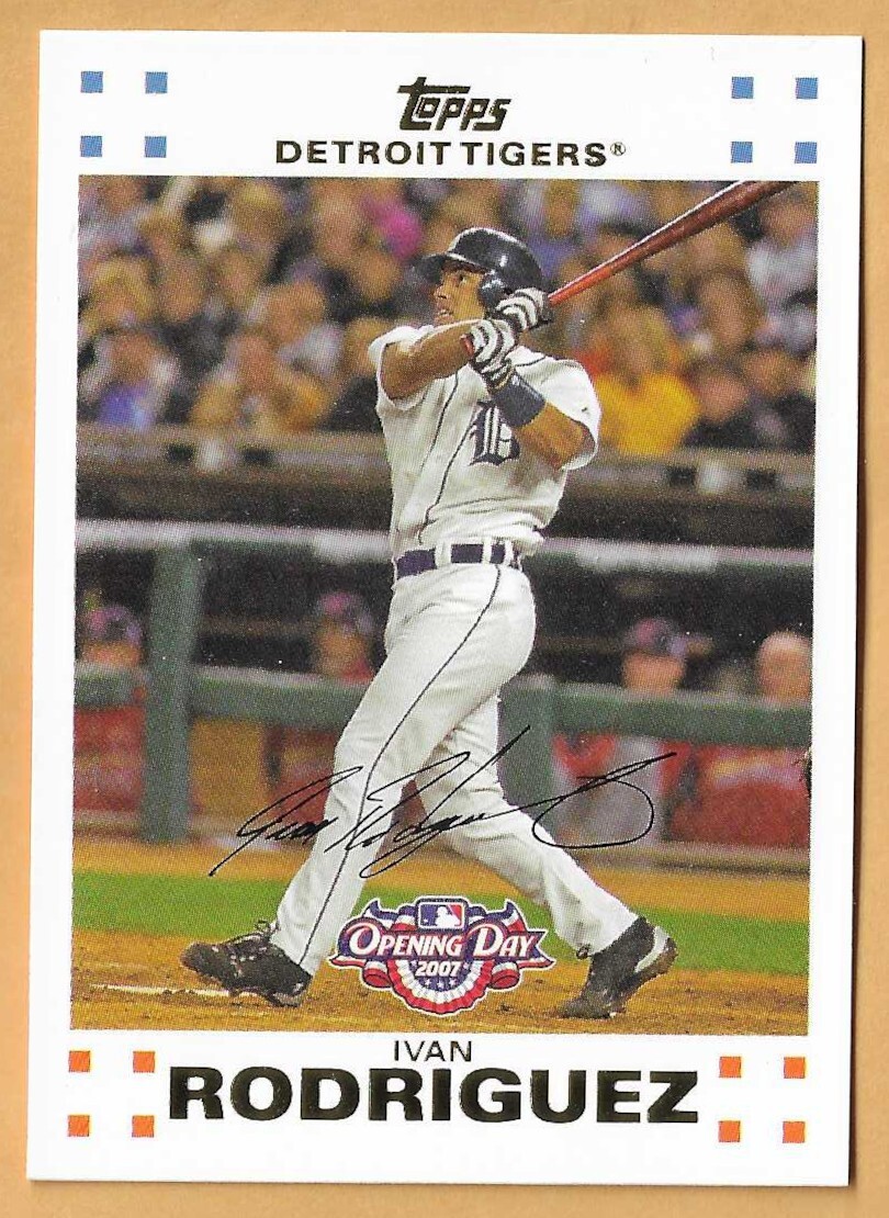 IVAN RODRIGUEZ DETROIT TIGERS #198 - TOPPS OPENING DAY GOLD NM-MT 2007