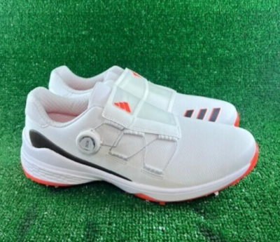 Adidas Golf ZG23 Boa Light Strike Golf Cleats Shoes White Orange 