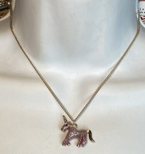 Fashion Jewelry Necklace NWOT Never worn Girls Unicorn Sparkle PINK Glitter