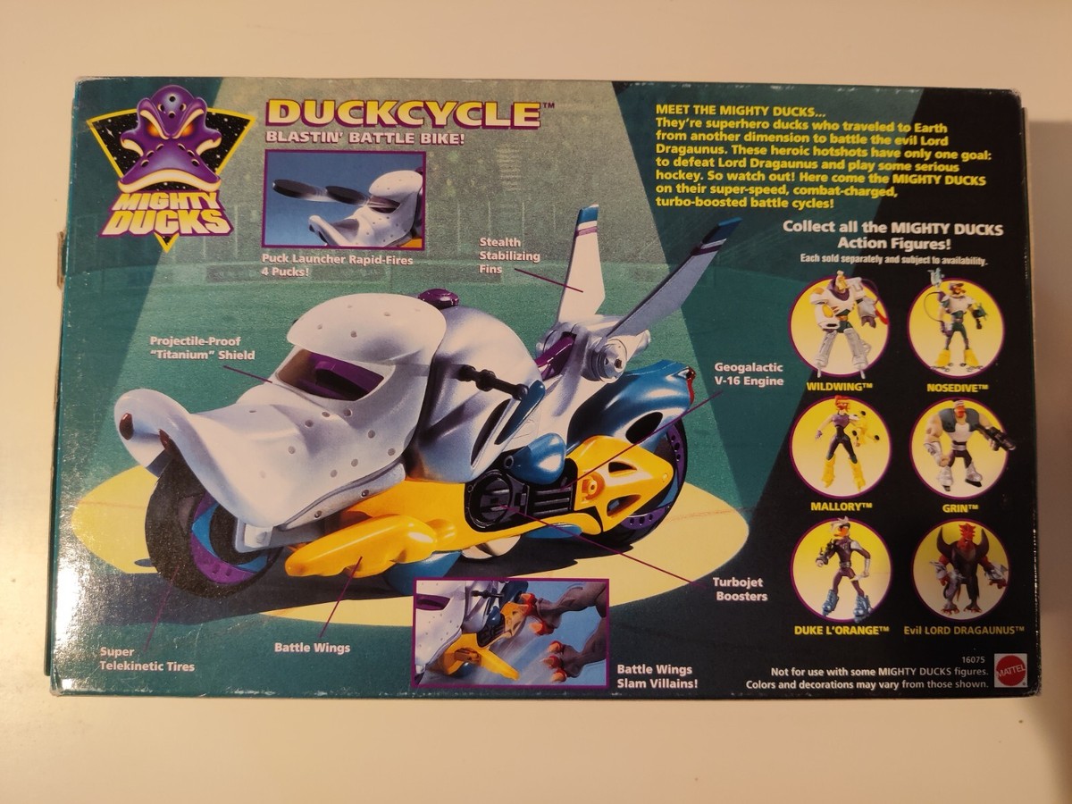 1996 Mattel Mighty Ducks Duckcycle Blastin' Battle Bike | eBay