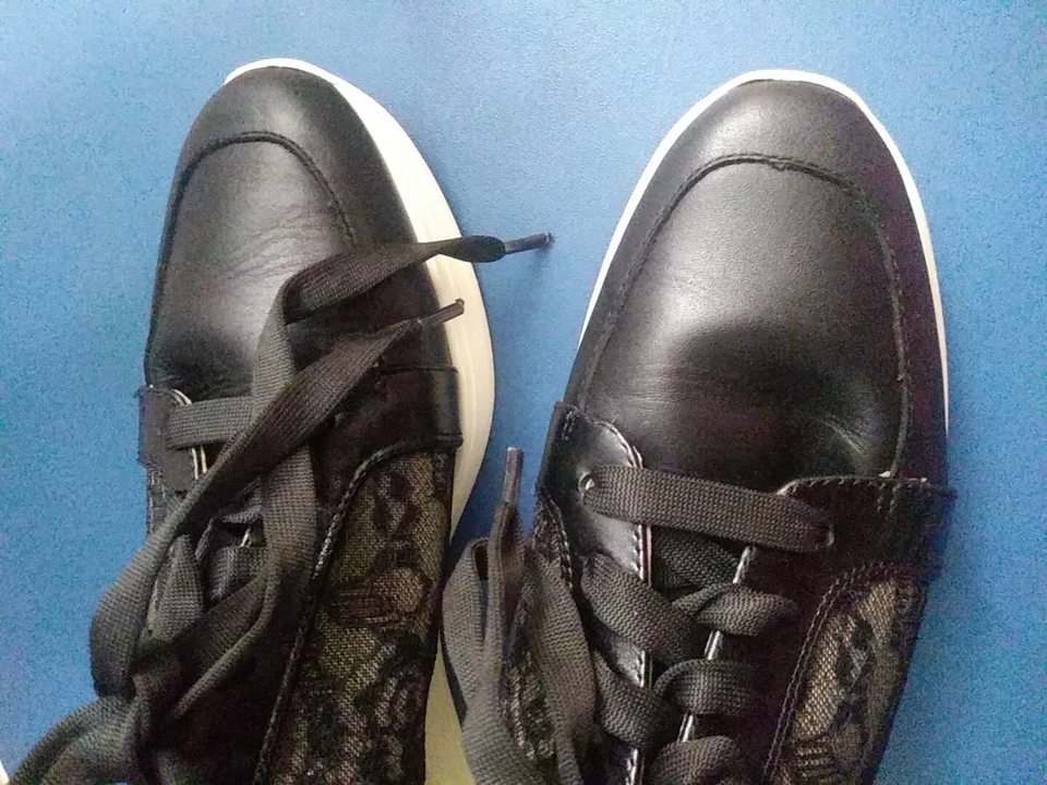 Louise et Cie L0-Berlena Mujer Talla 8.5 Cuero Negro Encaje Zapatos, Tenis Foto 3 de 4