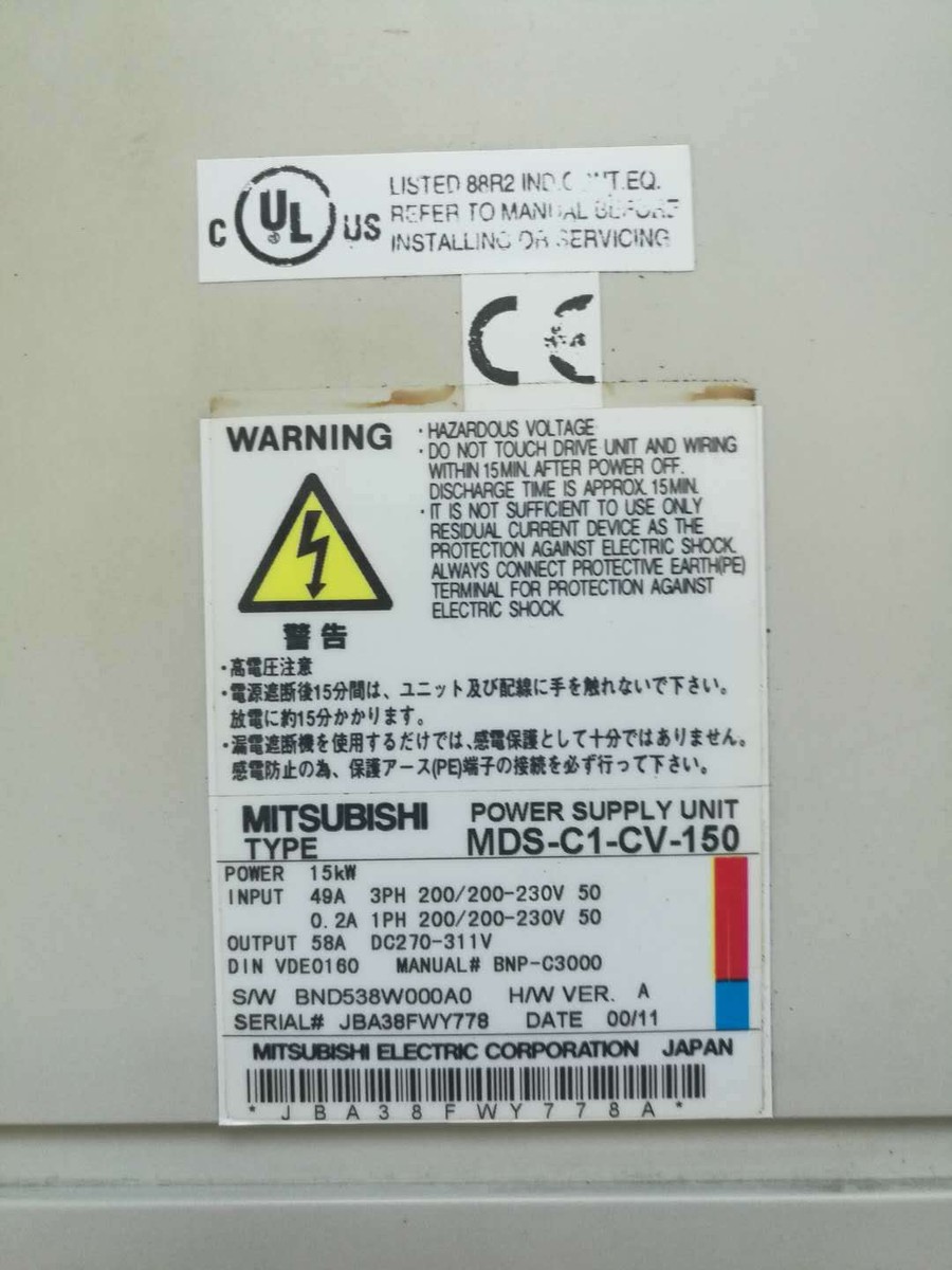 USED TESTED MITSUBISHI POWER SUPPLY UNIT MDS-C1-CV-150 FREE