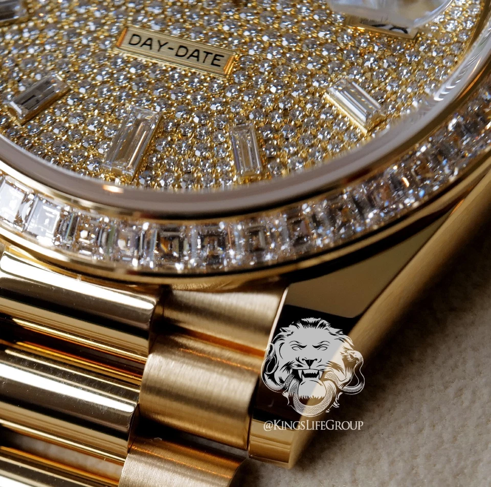 劳力士 40 毫米 Day Date 40 毫米 228398TBR BAGUETTE 表圈和铺面表盘 — 第 4/4 张图片