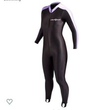 NeoSport Full Body Lycra Scuba Dive Sport Skin Size Small Black/Purple