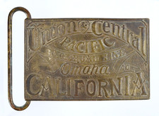 Vintage Tiffany Studio New York Union  Central Pacific Railroad Belt Buckle
