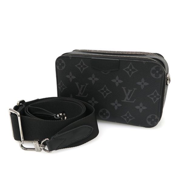 LOUIS VUITTON MONOGRAM ECLIPSE ALPHA WEARABLE WALLET BAG LOUIS VUITTON MONOGRAM ECLIPSE ALPHA WEARABLE WALLET BAG