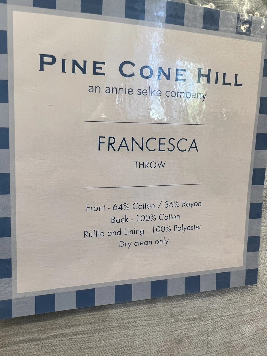Pine Cone Hill Annie Selke Francesca Throw Blanket Velvet Chiffon Pale Blue  NWT | eBay