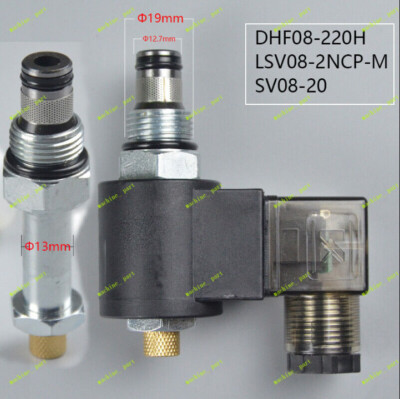 2 Way Normally Closed Hydraulic Threaded Cartridge Solenoid Valve DHF08-220H 12V