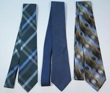 Lot of Three Men Necktie Silk Rayon Calvin Klein VanHeusen Kenneth Cole Reaction
