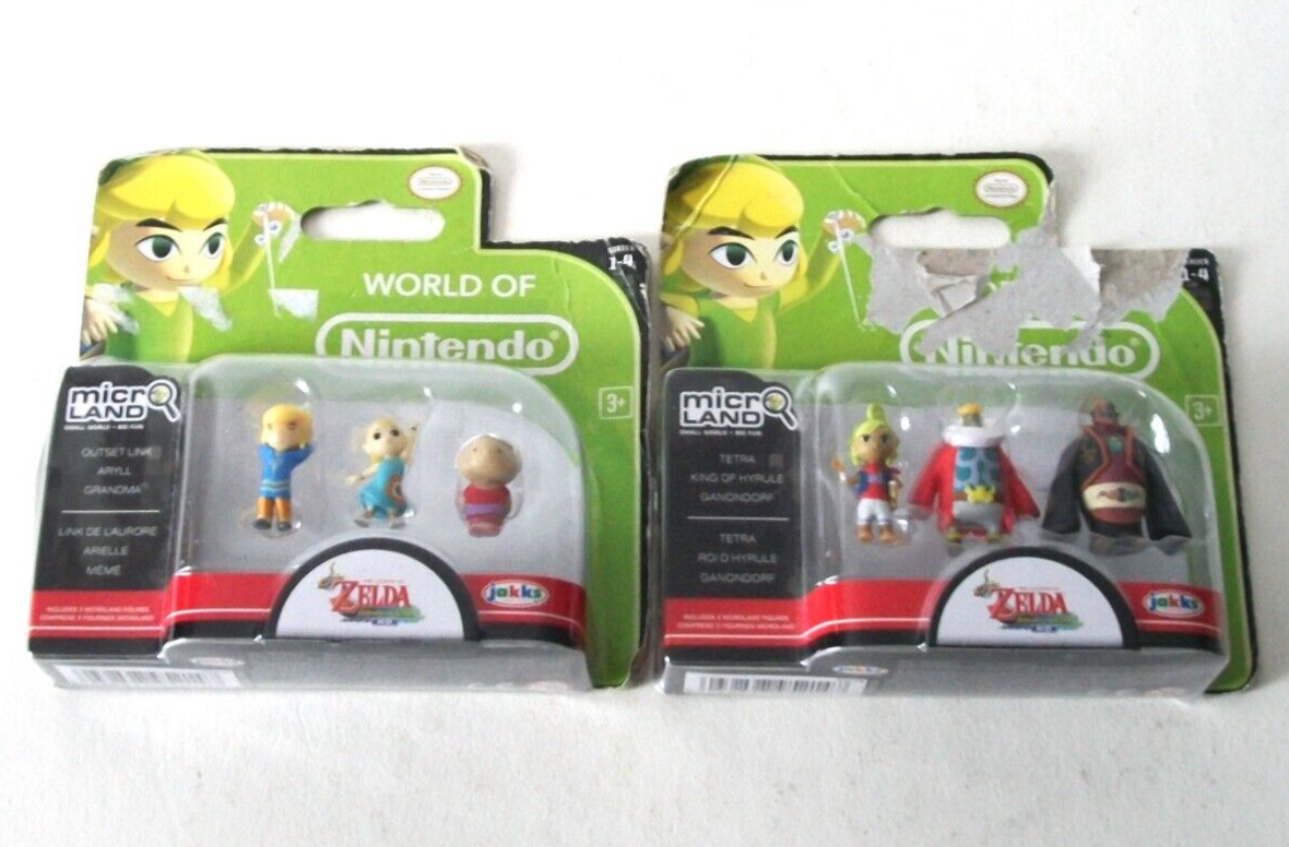 World of Nintendo Zelda Micro Land Figure Set Lot Link Tetra Ganon