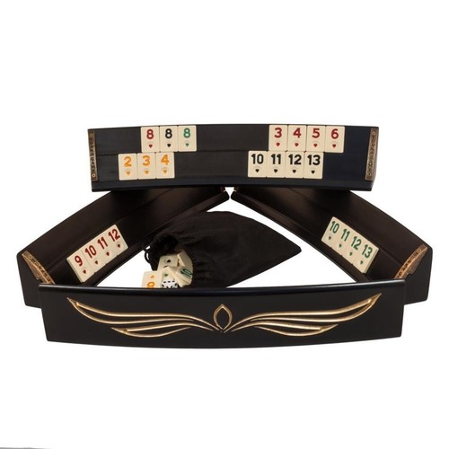 Luxury Oval Rummy Cube Wing Motif Wooden Rummikub Game Set, Christmas Gift🎁 - Picture 5 of 8