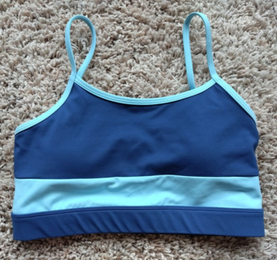 Wilo The Label Sports Bra Two Toned Blue Size Medium Adjustable Straps