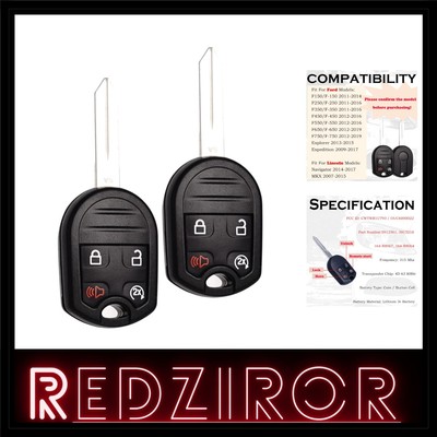 Ford F-150 Key Fob Replacement Remote - Fits Multiple Models 2011-2017