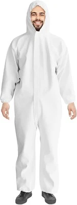 ECOTECH 2PCS Disposable Full Body Coverall Suit Protective Isolation Coveralls
