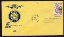 1969 American Legion 50th (Scott 1369) - Kolor Kover FDC NU377