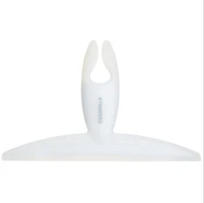 Casabella Clip-On Silicone Shower Squeegee, White - 10" Wide, Sturdy Silicone