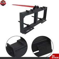 Tractor Loader Quick Tach 3000lb Heavy Duty Attach 49" Hay Bale Spear Skid Steer