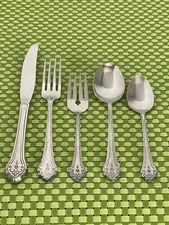 Oneida Profile LAKEWOOD Stainless Burnished Black Flatware SMART CHOICE A74G