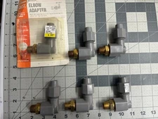 New 6-pack lot Qest Elbow Adapter Inlet 3/8" or 1/2" OD Outlet 3/8" MPT QCEA22M