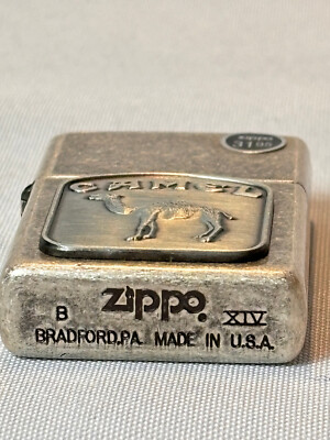 Camel Zippoライター 【非売品】Made in USA 1998 Zippo Lighter Camel Antique Silverplate Finish Sticker
