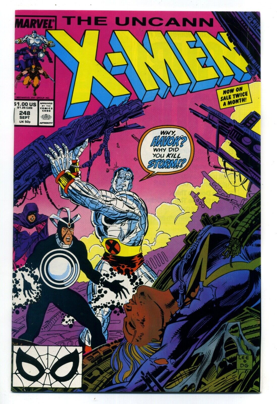UNCANNY X-MEN #248 ~ 1st Jim Lee Art 1989 Key Marvel Comic WOLVERINE! NM 9.2 ++