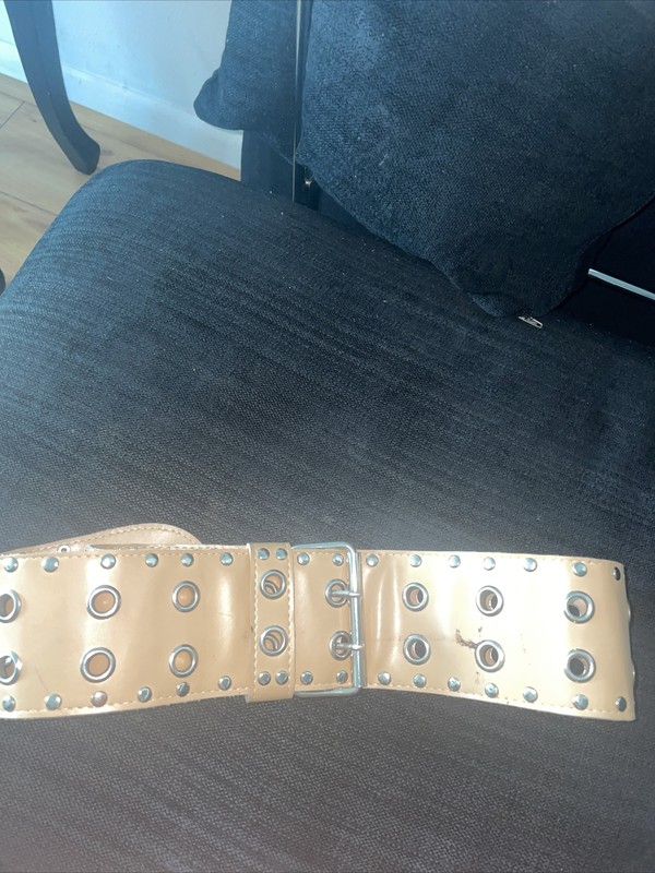 Women's 3" Wide Beige  High Waist Fashion Belt